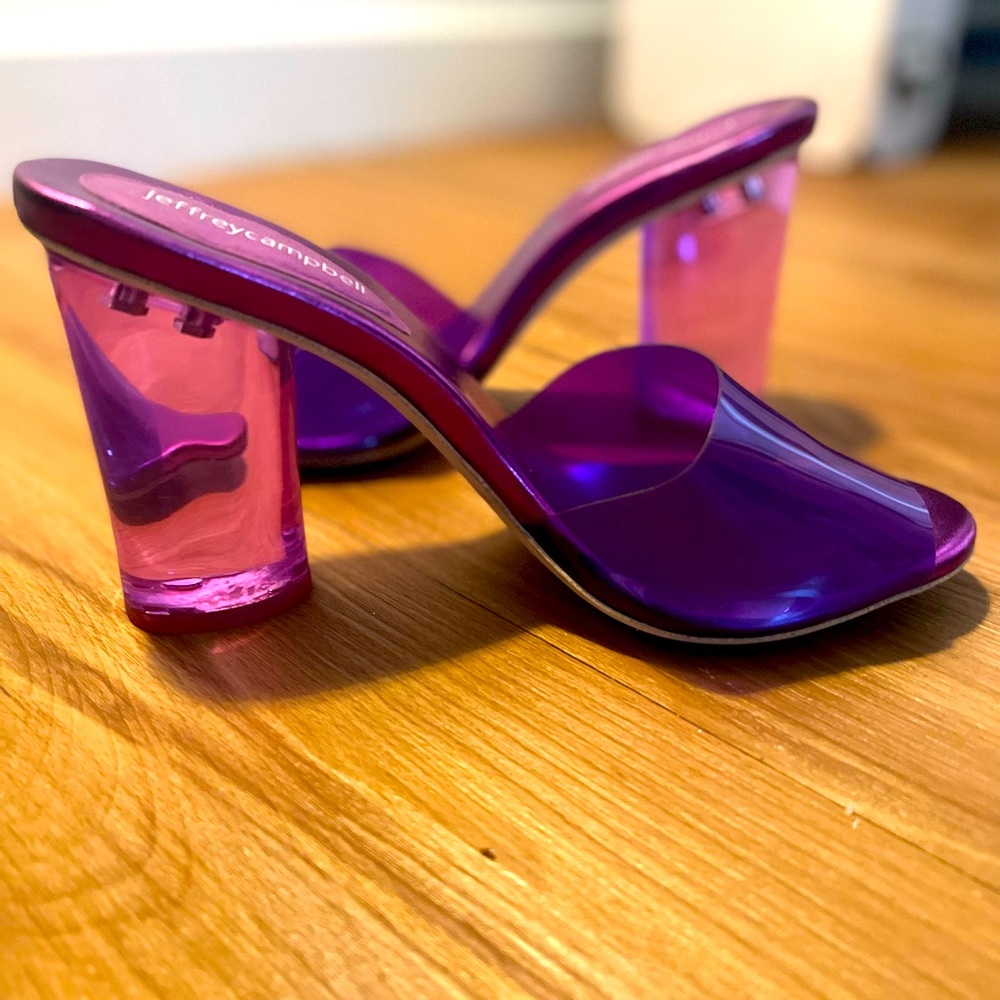 Clear purple Jeffrey Campbell heels